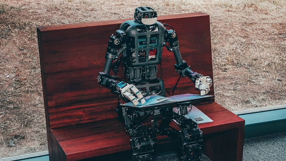 AI and robotics technology concept